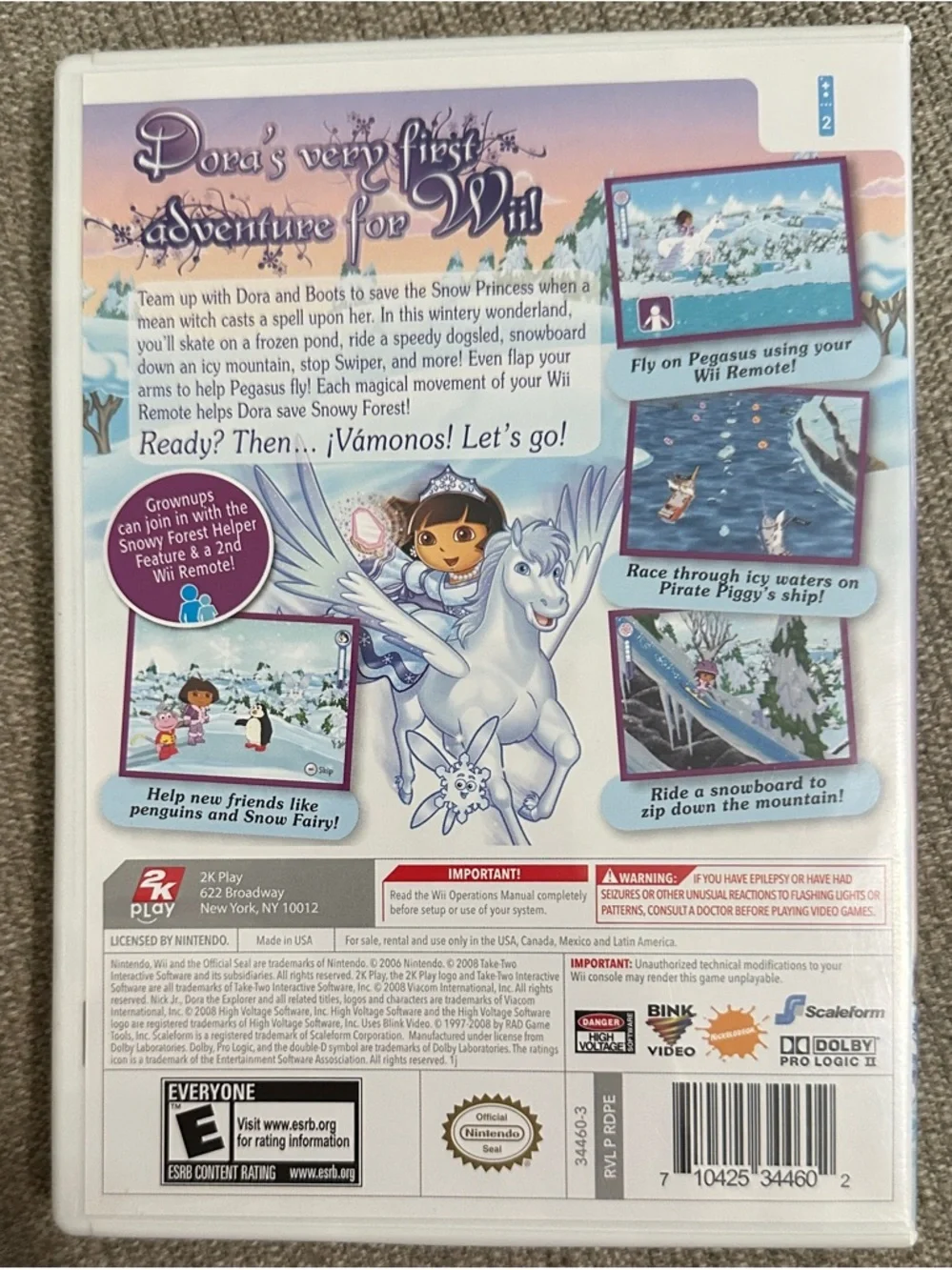 Nickelodeon Dora Saves the Snow Princess Wii Game 2008